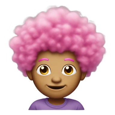 Trolls pink big hair sticker