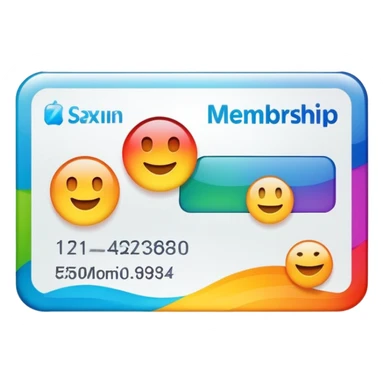 membership card  sticker