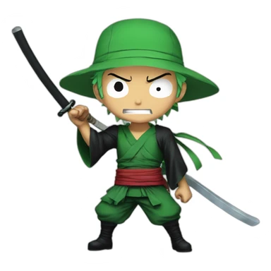 zoro one piece au combat sticker