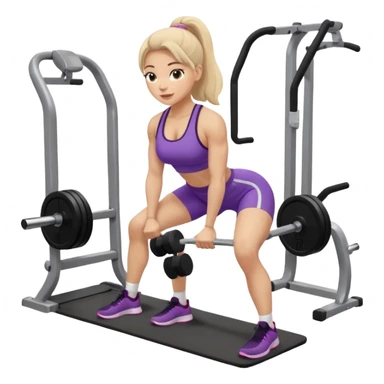 girl working out glutes sticker