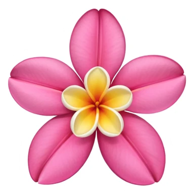 frangipani flower, pink, five petals sticker