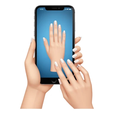 Celular mano de una chica sticker