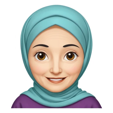 OLD WHITE WOMAN HIJAB BLACK EYEBROWS SMILE sticker