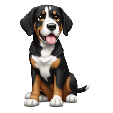Great Swiss mountain dog black sticker