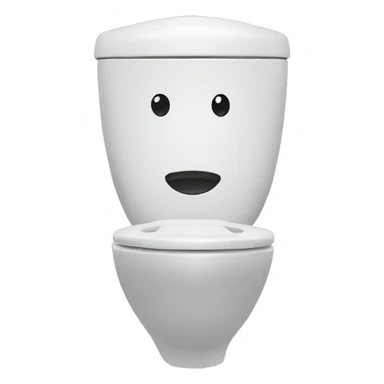 Toilet with a face on it sticker