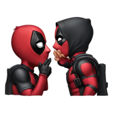 Deadpool throws a kiss sticker