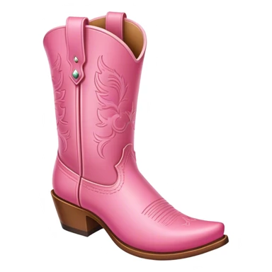 Pink cow boy boot sticker