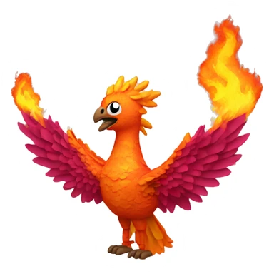 Phoenix piñata In fire  sticker