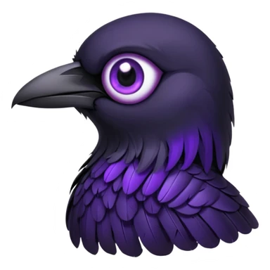 black raven with purple eyes more dark and gothic image and more black i just want the eyes purple sticker