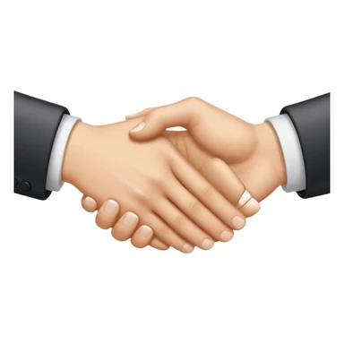 two white hands in a secret handshake sticker