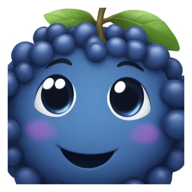Cute blueberry smiling sticker