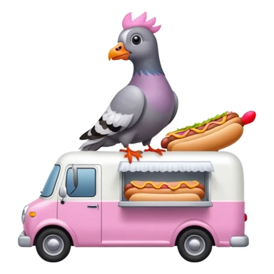 Pigeon is in the hot dog Van sticker