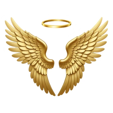 Angel wings with halo  sticker