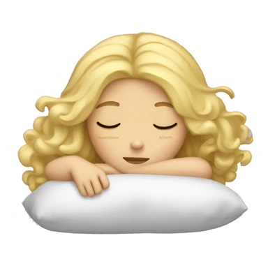 Blond girl sleeping sticker