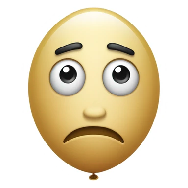 Ballon with worry face sticker