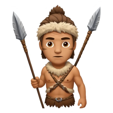 Stone age man  with spear sticker