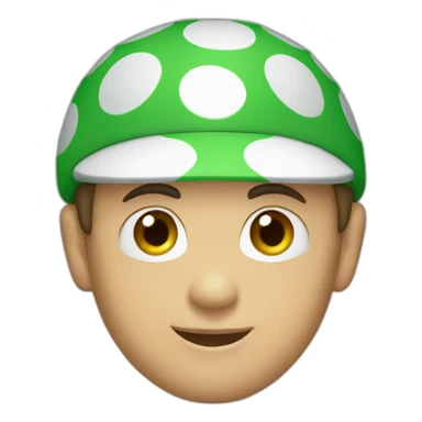 jockey green polka dot hat sticker