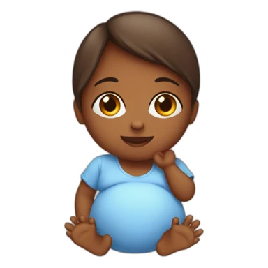 Pregnant baby sticker