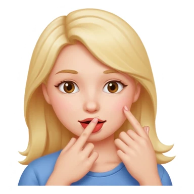 Femme qui mort sont doigts de façon mignonne sticker