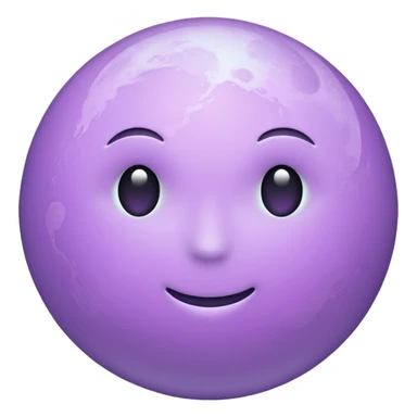 realistic Light purple moon sticker