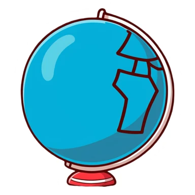 cartoonish globe sweating with high temperature sticker