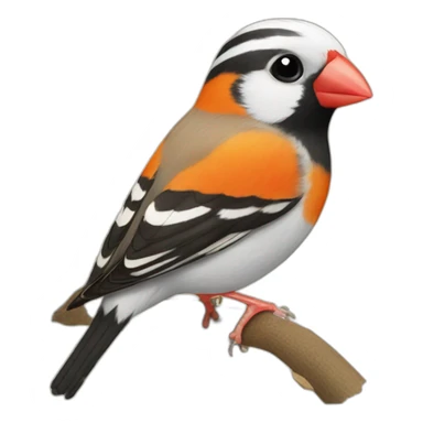 chestnut flanked zebra finch sticker