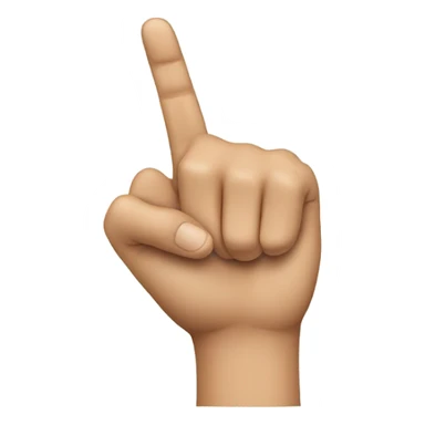 front of hand, one finger pointing  sticker