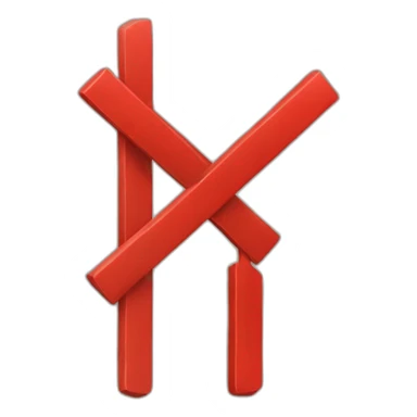 RED WRONG CROSS sticker