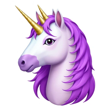 Unicorn with purple hair sticker