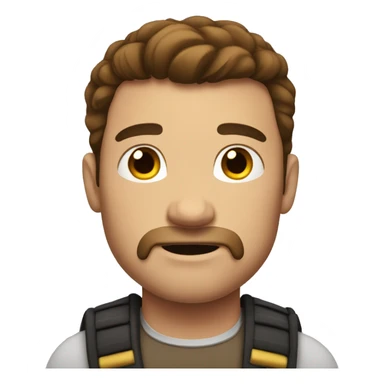 Big and strong man with brown hair  sticker