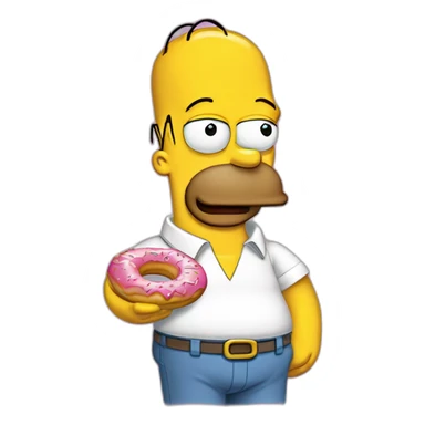 Homer simson qui mange un donuts géany sticker