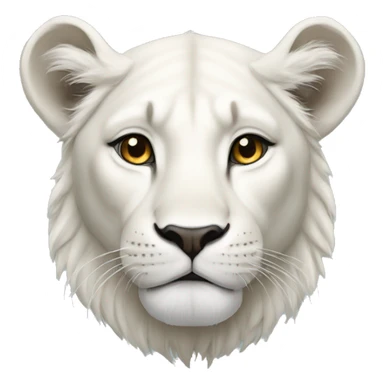 white lioness sticker