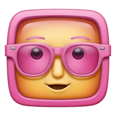 Glasses with pink lenses sticker