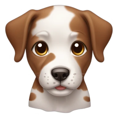 Puppy with a brown and white spot  sticker