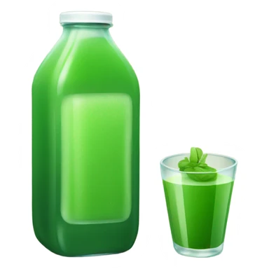 Bottled green juice sticker
