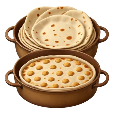 3 indian chapati inside a casserole   sticker