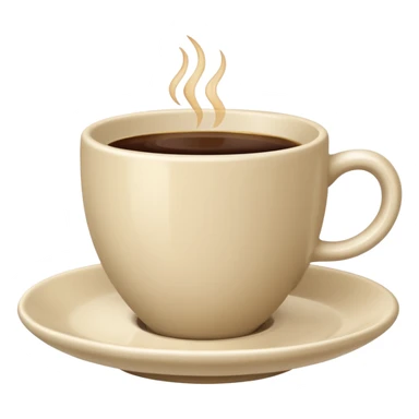 light beige classic coffee cup and saucer sticker