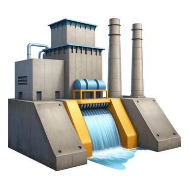 hydroelectric power station sticker