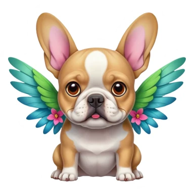 Hummingbird French bulldog sticker
