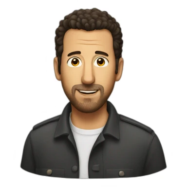 Adam sandler with a beard sticker