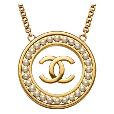 Chanel realistic necklace  sticker