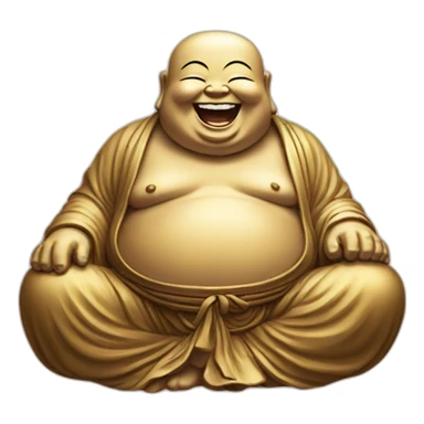 Laughing buddha sticker