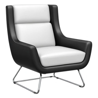 modern white chair sticker