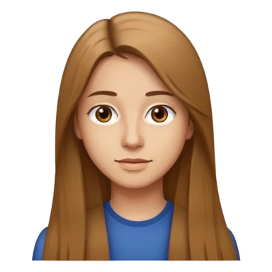 30 yr light brown hair long straight hair, brown eyes sticker