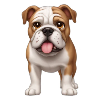 Bulldog frances marron sticker