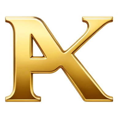 Gold shiny letter reading "The Kid" sticker