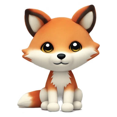Jellycat brand smudge fox plushie sticker