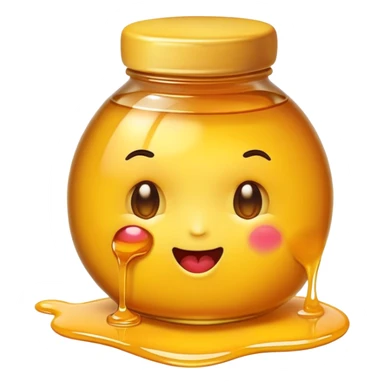 Emoji eating honey  sticker