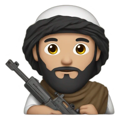 A Taliban who holds a pig instead of his weapon sticker