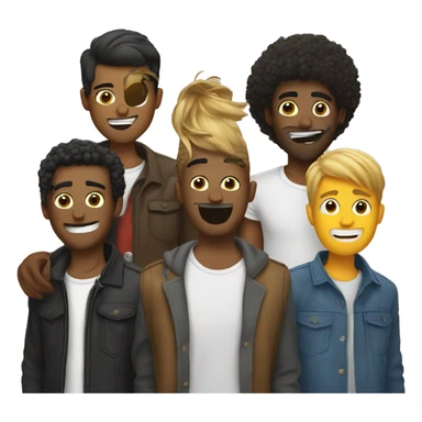 4 guys out on guys night  sticker